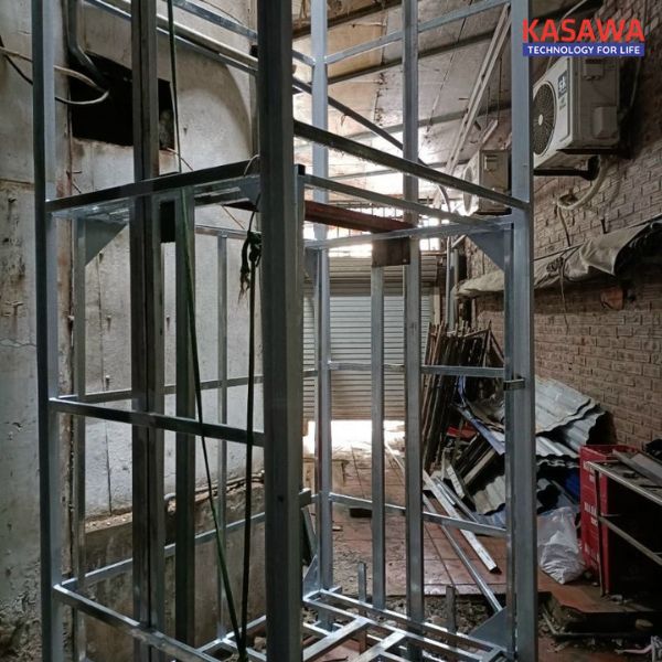 Chi phí về kết cấu thép thang tời nâng hàng 250kg