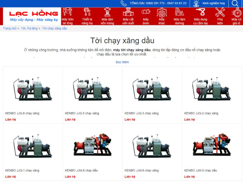 Lạc Hồng là địa chỉ bán tời chạy xăng uy tín, chất lượng