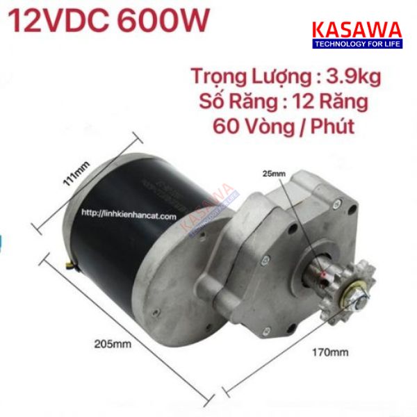 Motor 12v có phanh hãm