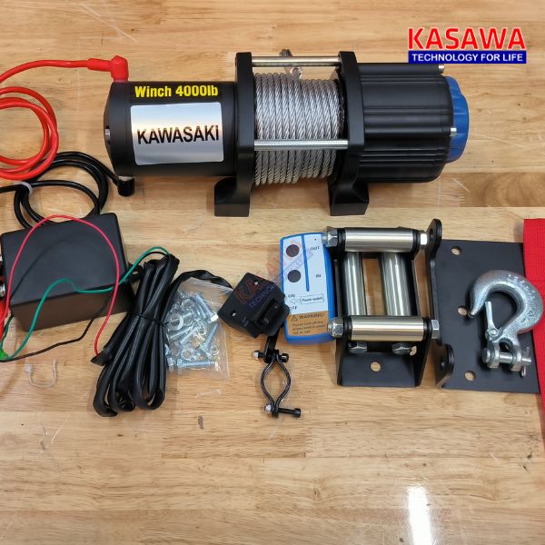 Tời điện 12v 4000lbs tải trọng kéo ngang 1900kg