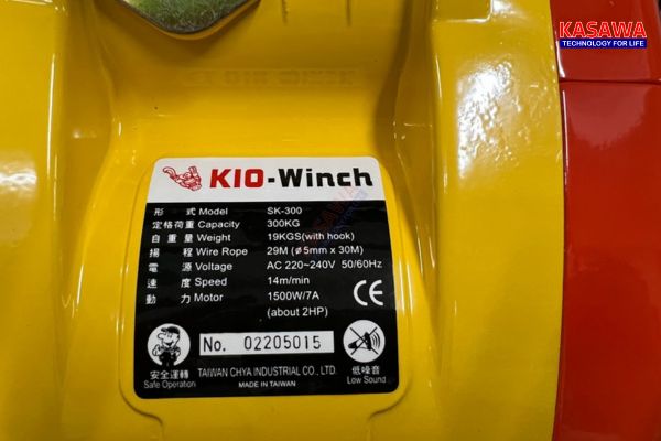 Các thông số kỹ thuật của tời điện xây dựng mini SK300