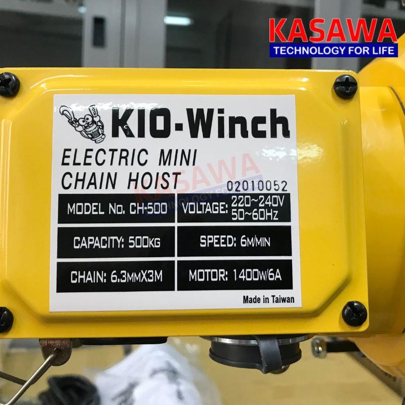 Sản phẩm chính hãng Kio Winch Đài Loan cao cấp