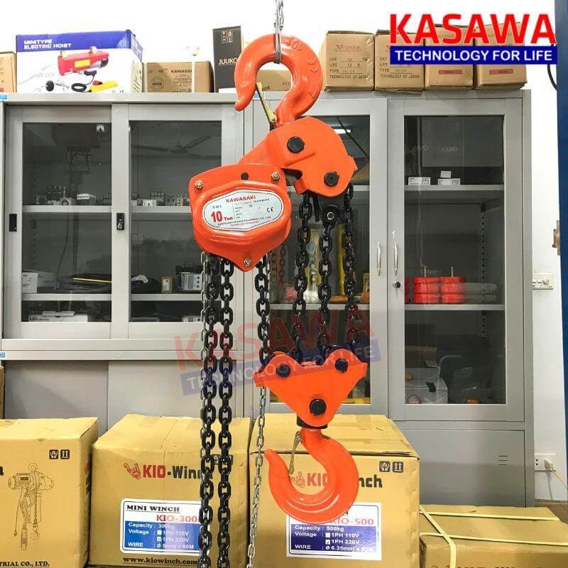 Pa lăng xích kéo tay hàng Kawasaki Nhật Bản