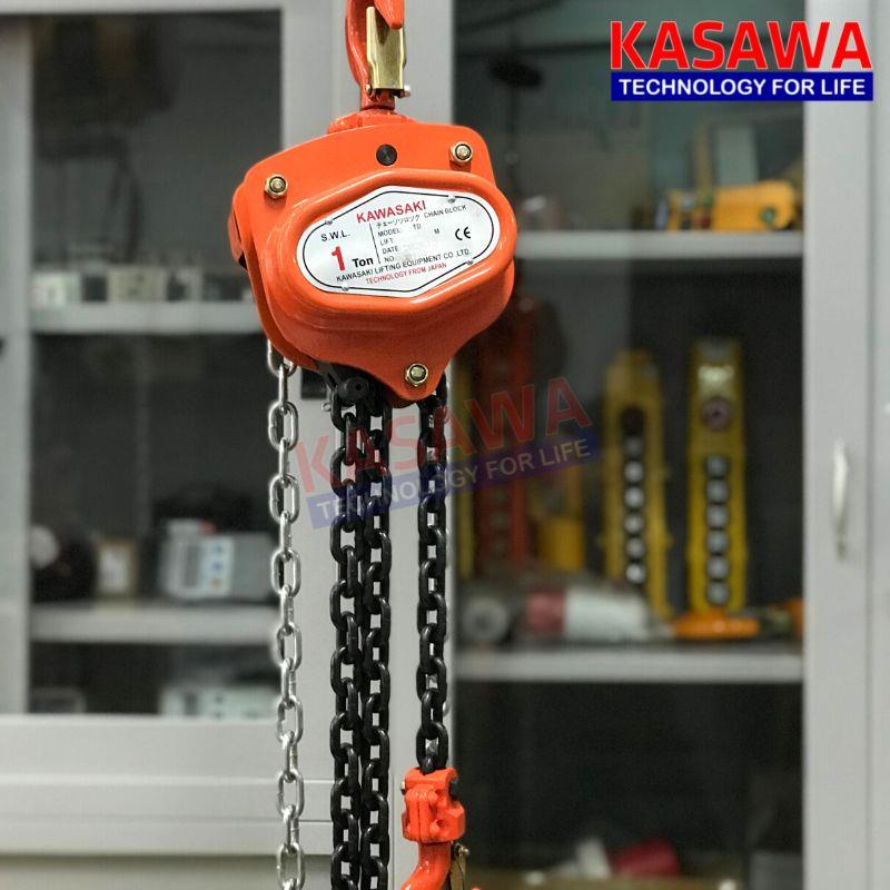 Pa lăng xích kéo tay 1 tấn 5 mét kawasaki TD