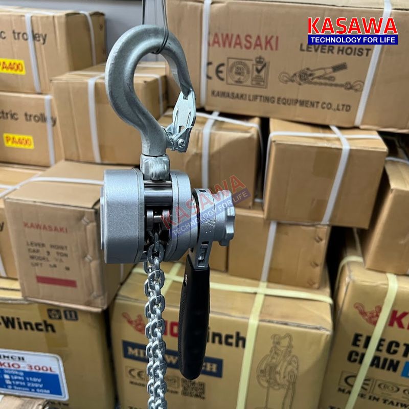 Pa lăng xích lắc tay Kawasaki được làm từ chất liệu Aluminum