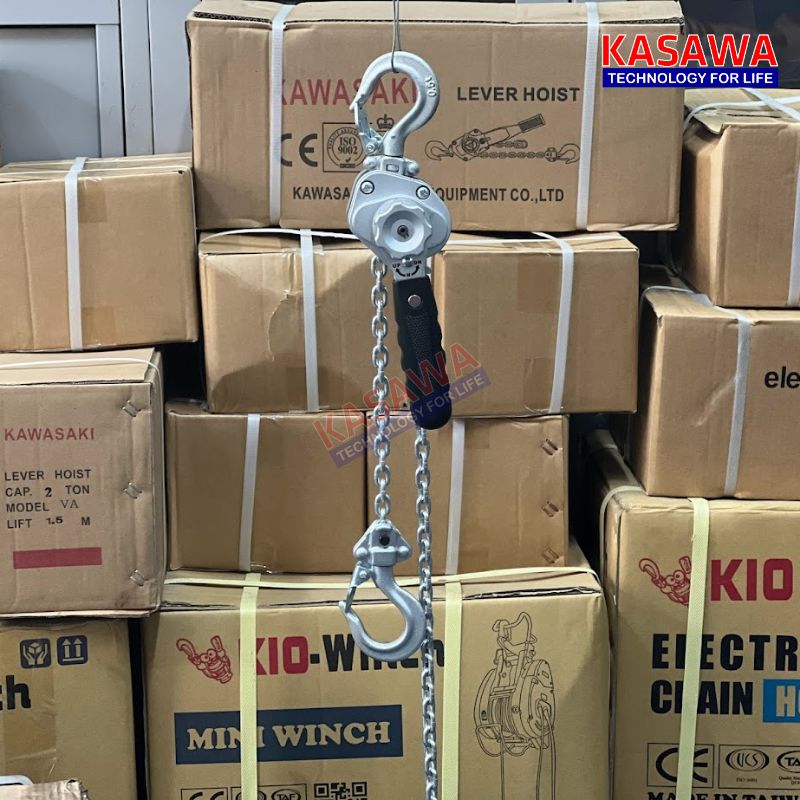 Pa lăng xích lắc tay 250kg thương hiệu Kawasaki 