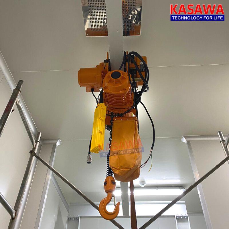 Pa lăng xích điện Kawasaki 500kg di chuyển