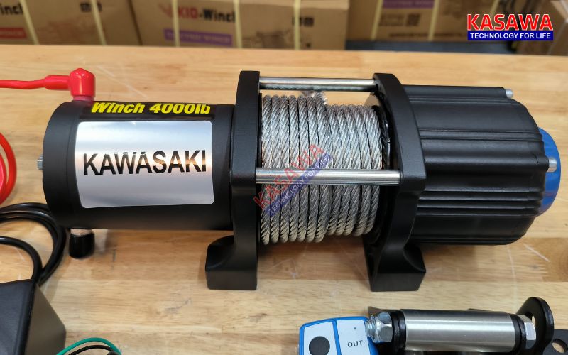 Tời điện kéo xe 12v Kasawa cung cấp