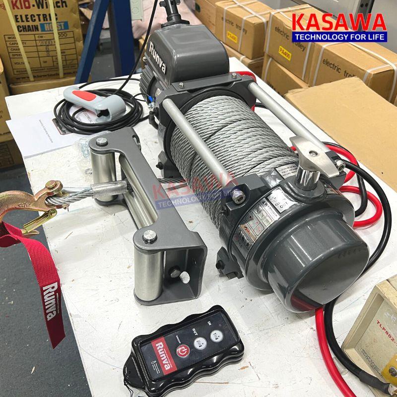 Tời điện 24v Runva 12000lbs cho khả năng kéo ngang 5400kg