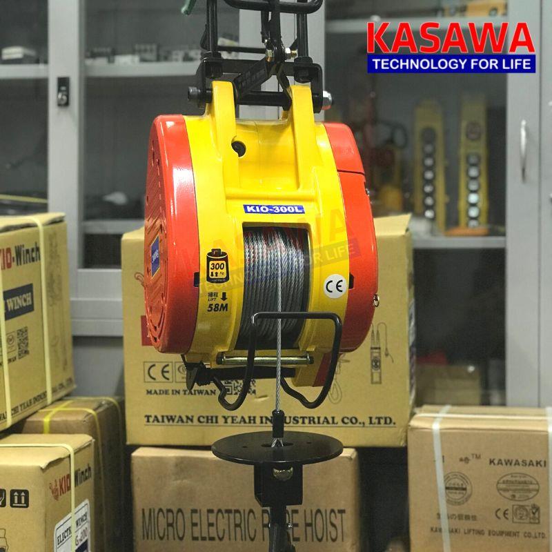 Tời điện treo mini Kio-300L tải trọng nâng 300kg