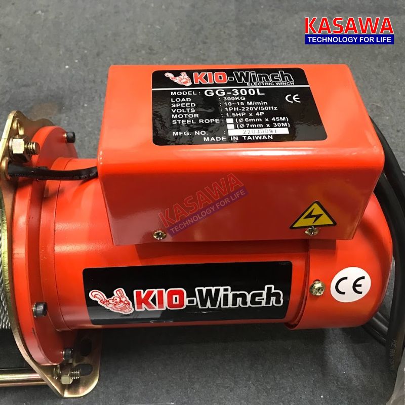 Thông số kỹ thuật của tời điện Kio GG-300L