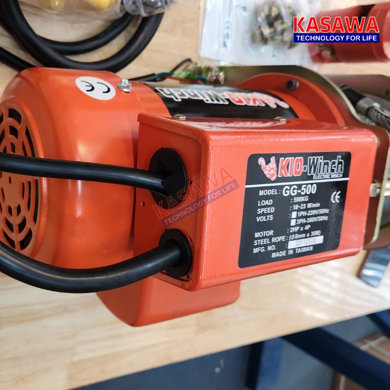 Thông số kỹ thuật của tời điện Kio Winch Đài Loan