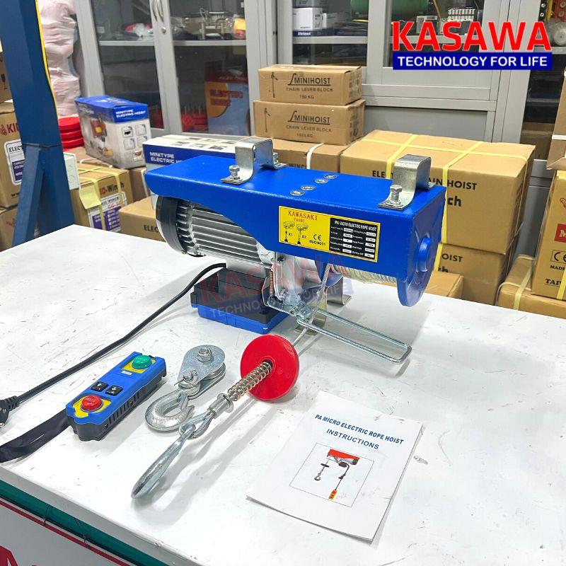 Tời điện mini PA200 Kawasaki tích hợp điều khiển từ xa