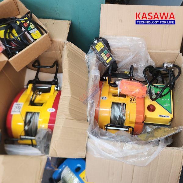 Hình ảnh thực tế tời điện treo Kawasaki SK-300