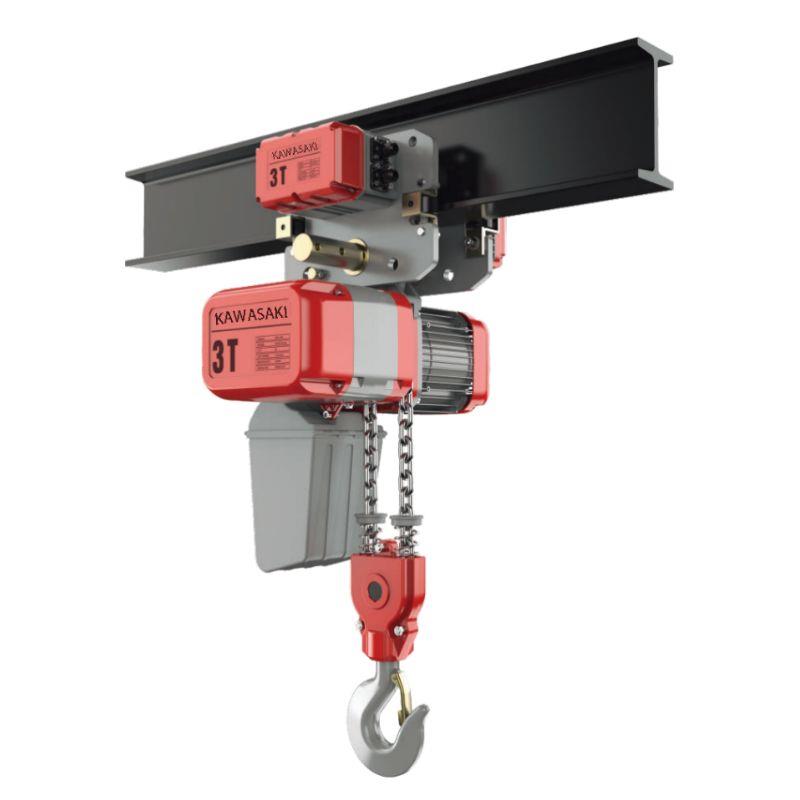 Pa lăng xích điện Kawasaki DCER 3 tấn di chuyển (khởi động mềm) 